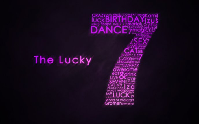 The lucky number seven - party, birthday, happy