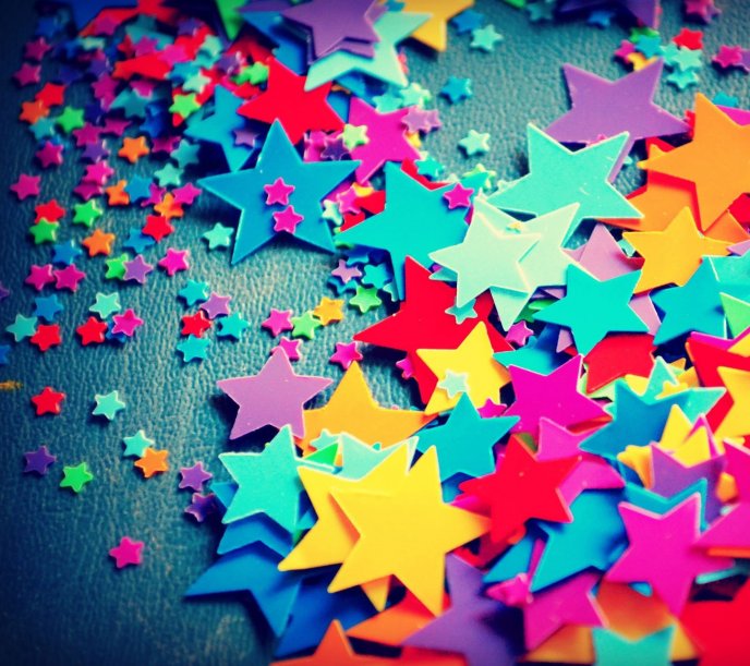 Magic childhood full of colourful stars