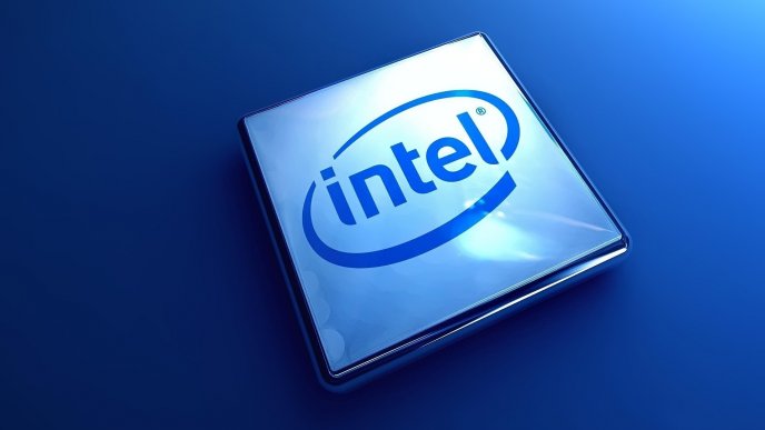 3D Intel logo - Blue HD wallpaper