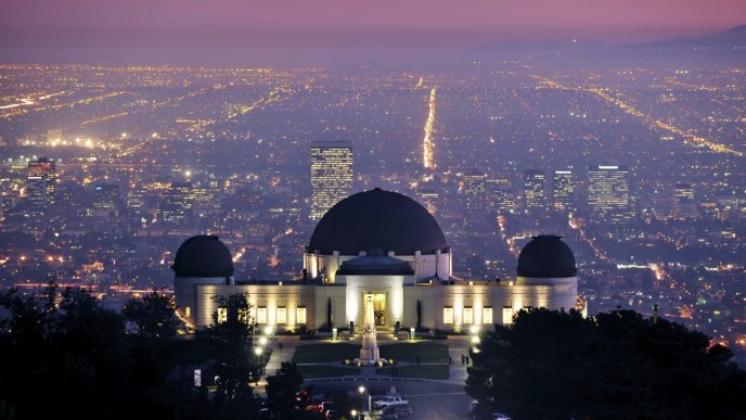 Griffith Observatory from Los Angeles city