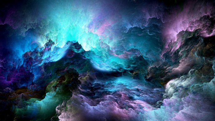Abstract colorful clouds in a wallpaper