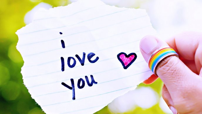 I love you - special message on 14 February- Valentine's Day