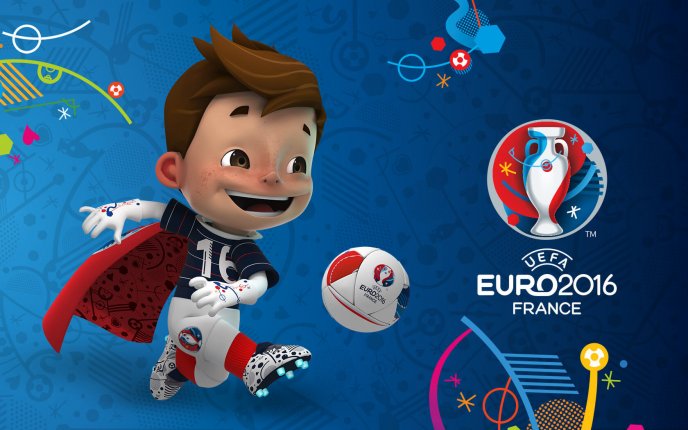 Happy kid - mascot of UEFA Euro 2016 Football games France