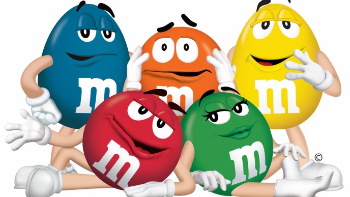 Funny M&M's mascots - Delicious candies