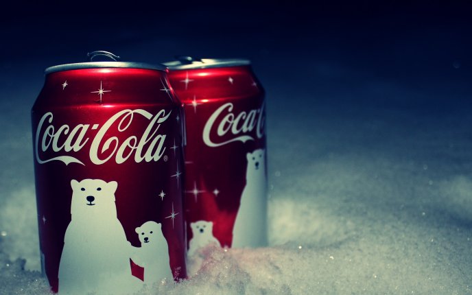 Favourite juice for a cold winter - Coca Cola drink