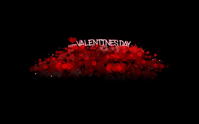 Millions of red hearts on a dark background - Valentines Day