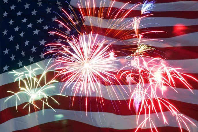 Fireworks for a special day in America - Forth July 2018