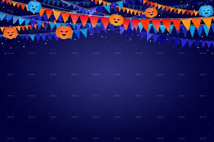 Blue background for the most scary night - Halloween