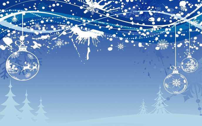 Winter season blue background - HD wallpaper