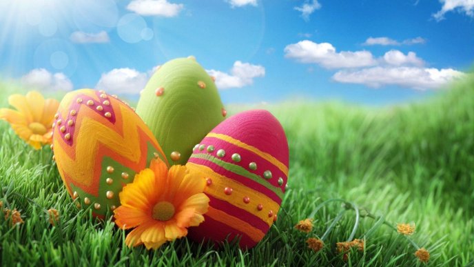 Wonderful painted Easter Eggs - Spring holiday