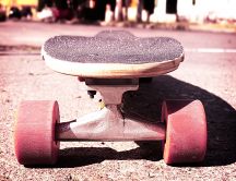 Skateboard close up