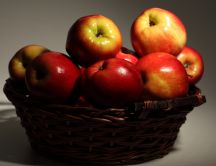 Basket of delicious apples
