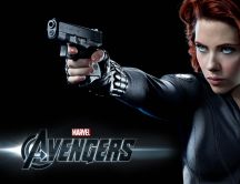 Scarlett Johansson as Black Widow in The avengers