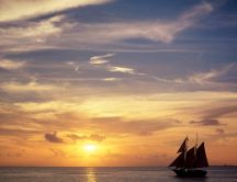 Sailboat on the ocean - Key West, Florida