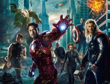 The Avengers team HD wallpaper