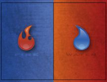 Fire versus Water, blue versus orange