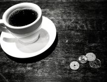 Coffee time - black and white morning
