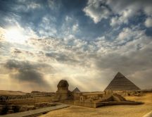 The great Pyramid and the Sphinx