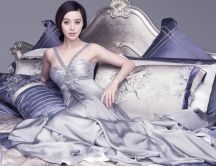 Silver dress fan bingbing stars actress china