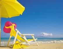 Summer time - summer chair on the beach