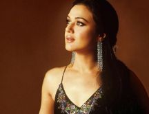 Preity Zinta - female actress with big crystal earrings