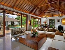 A beautiful living room design - overlooking the courtyard
