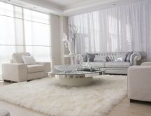 White room - luxury living room HD wallpaper