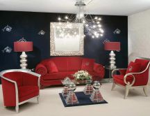 Luxury room - red furniture