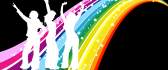 White shadows on a rainbow - dance moves