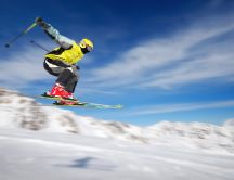 Ski jumping - super speed, winter sport