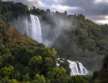 View of Cascata delle Marmore - to the top
