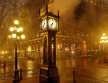 Clock in the middle of the town - Gastown, Vancover