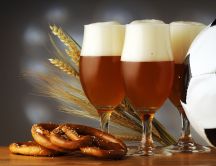 Beer, pretzels and football - perfect combination