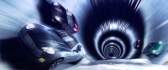 Abstract cars coming out of a tunnel - HD wallpaper