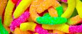 Sweet jelly worms - HD colored wallpaper