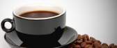 Delicious coffee in a black cup HD wallpaper