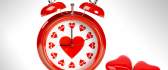 Love clock full with red hearts HD wallpaper