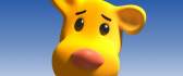 Cartoon character - funny yellow animal HD wallpaper