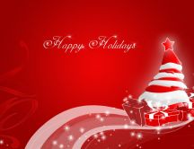 Merry Christmas - HD red wallpaper