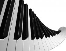 Piano keys in spiral shape HD wallpaper