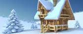 Drawing - a wooden chalet in middle of nowhere HD wallpaper