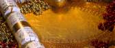 Golden Christmas background - ornaments and candles