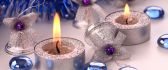 Silver ornaments and blue accessories for Christmas