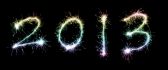 2013 written in fireworks - HD wallpaper