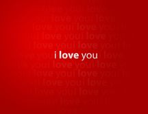 I love you - Red HD wallpaper