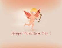 Cupid and his bow loving - Valentine's Day