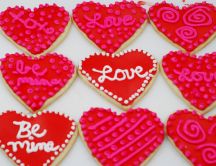 Love messages on crackers - Valentine's Day