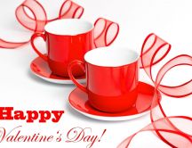 Cups of tea for the day of Valentine's Day