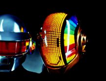 Music robot - helmet full of colored lights
