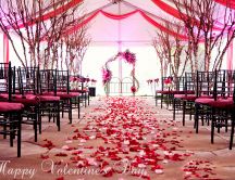 Marriage ceremony on Valentine's Day